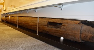 排水管にリサイクルされた藤原宮の建物の柱