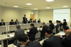 大和川流域の市町長らが出席して開かれた意見交換会