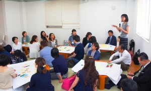 センターで行われたグループワークの様子(栗本さん提供)