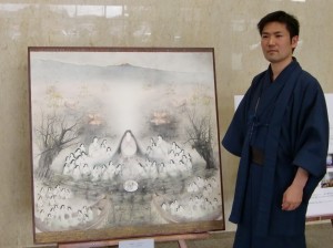 「妣が国 倣當麻曼荼羅」と制作した前田さん
