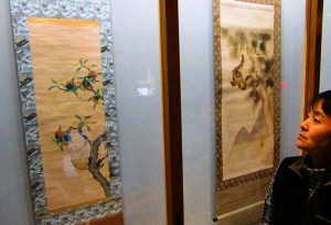 展示されている猿を題材にした軸