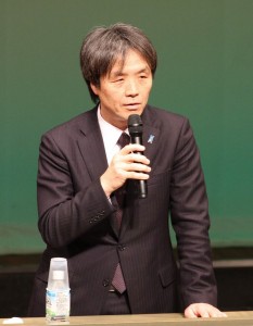 講演で拉致問題について語る蓮池薫さん