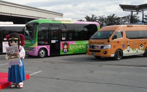 「ぐるっとかつらぎ」で運行されている「れんかちゃんバス」と「けはや号」