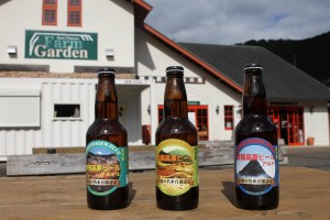 曽爾高原ビールの定番ラインアップ「ケルシュ」「ピルスナー」「アルト」(左から)