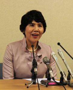 立候補への決意を語る田中孝子氏