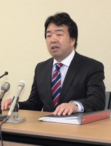 意気込みを語るおおさか維新の会参院選奈良選挙区公認候補の吉野忠男氏