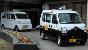 ドライブレコーダーが設置された公用車