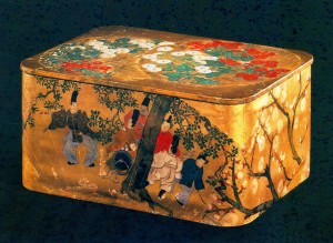 尾形光琳筆の「扇面貼交手筥」（大和文華館提供）