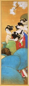 上村松園の「花見」（松伯美術館蔵）
