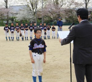 準優勝の賞状が小林ビートルズにおくられた