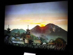 二上山に沈む夕日が美しい新作「二上山と當麻寺」