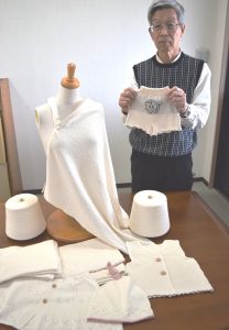 髙井ニットで製造しているベビーニットパンツなどさくらコットン製品