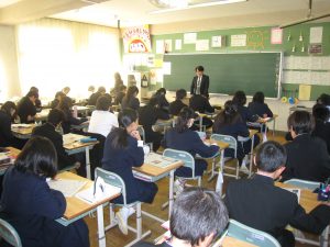 生駒市立光明中学校での「出前授業」
