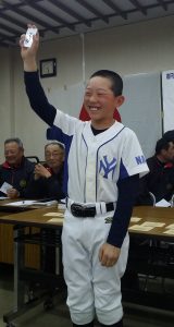 大和明星子供会の上東慧主将