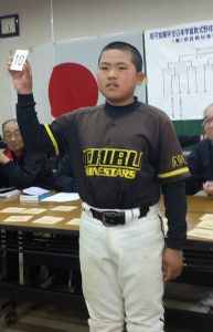 壱分ジュニアシャインスターズの福鹿剛大主将